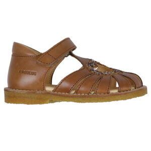 Angulus Sandaler - Hjertesandal - Tan/Multi Glitter