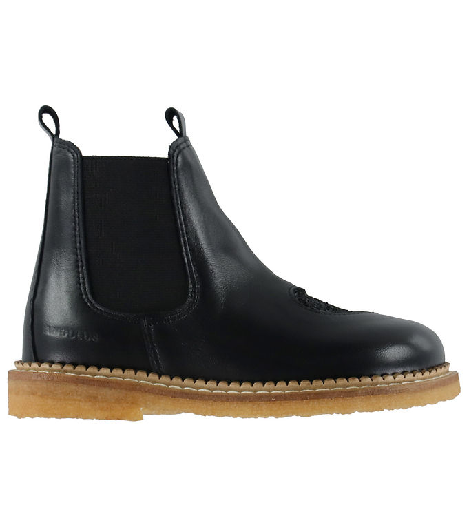 Angulus Støvler - Black/Black Glitter/Black Elastic
