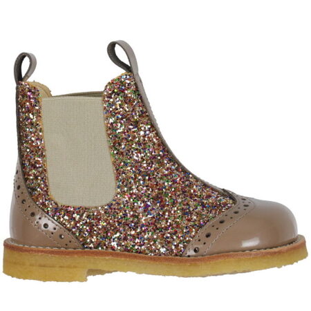 Angulus Støvler - Chelsea - Nougat/Multi m. Glimmer