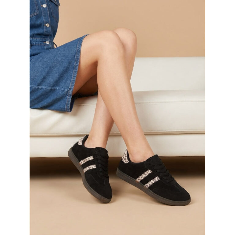 Briar dame sneakers A-108 - Black/Leopard