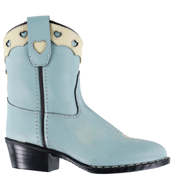 Copenhagen Colors Støvler - Cowboy - Dusty Blue Leather