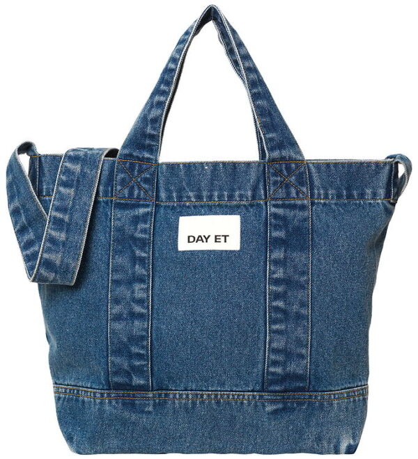 DAY ET Shopper - Washed Denim Crossbody - Blå