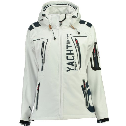 Geographical Norway Dame Softshell Jakke Tibiscuit - White