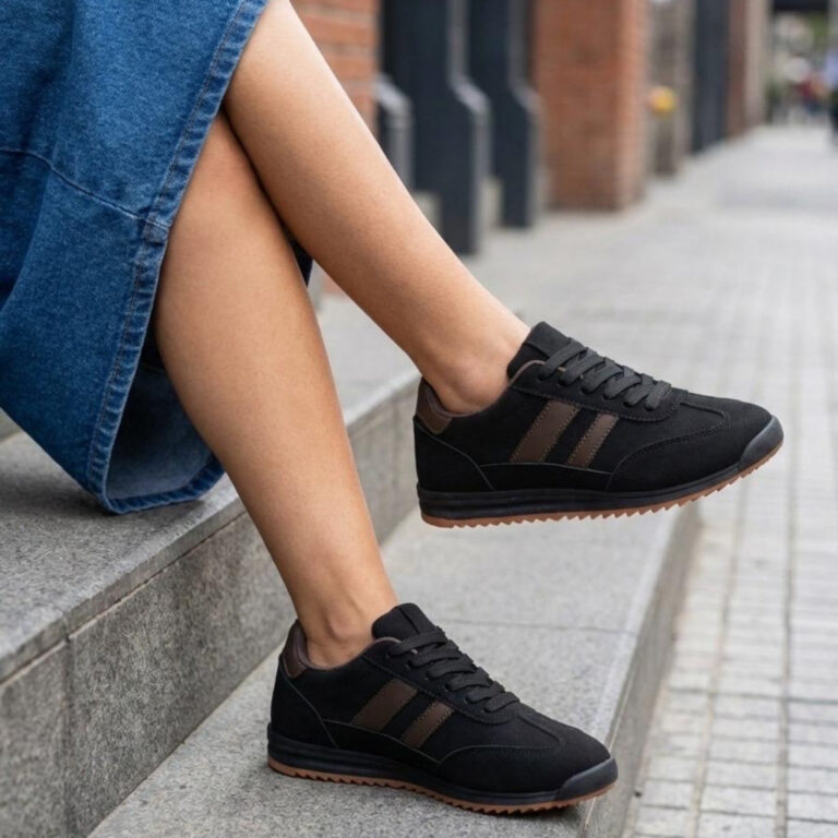 Kamelia dame sneakers A-130 - Black/Black