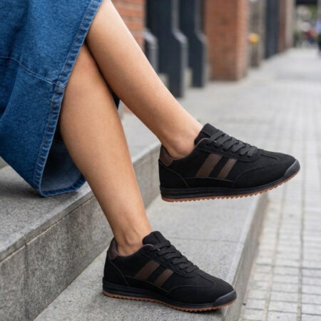 Kamelia dame sneakers A-130 - Black/Black