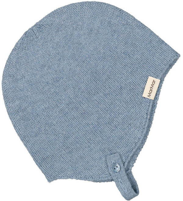 MarMar Babyhjelm - Uld - Strik - Aly Baby - Monsoon Blue Melange