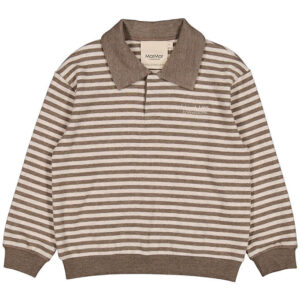 MarMar Bluse - Polo - Thanos - Brown Stripe Melange