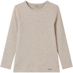 MarMar Bluse - Rib - Bomuld/Modal - Light Beige Melange