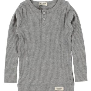 MarMar Bluse - Rib - Gråmeleret - 2 år (92) - MarMar Bluse