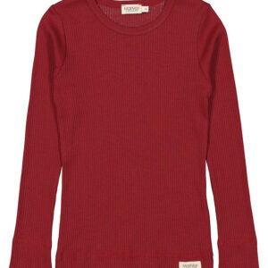 MarMar Bluse - Rib - Hibiscus Red