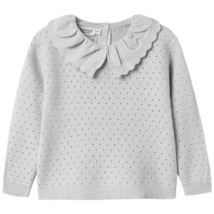 MarMar Bluse - Strik - Toro - Aluminium m. Hulmønster