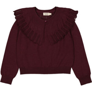 MarMar Bluse - Uld - Thulla - Deep Mulberry m. Krave