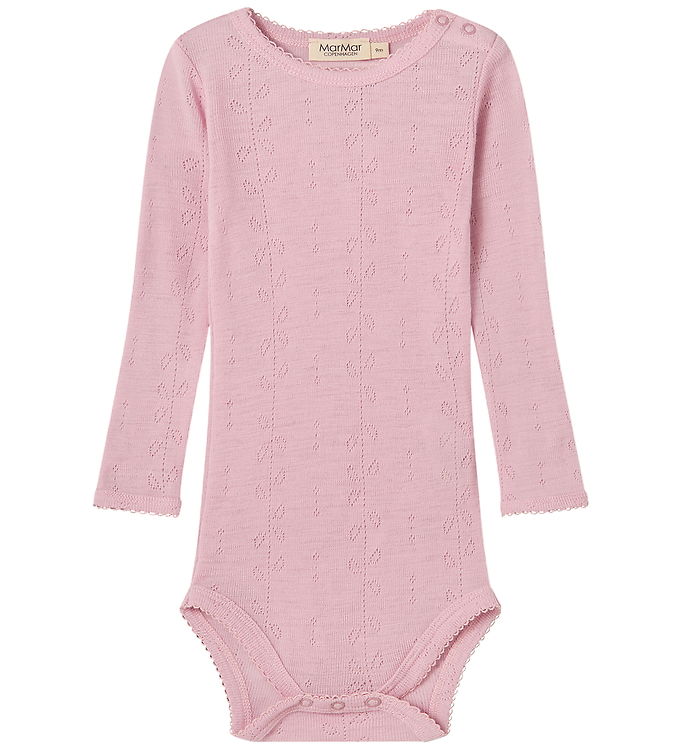 MarMar Body l/æ - Uld - Benedikte - Soft Berry m. Hulmønster