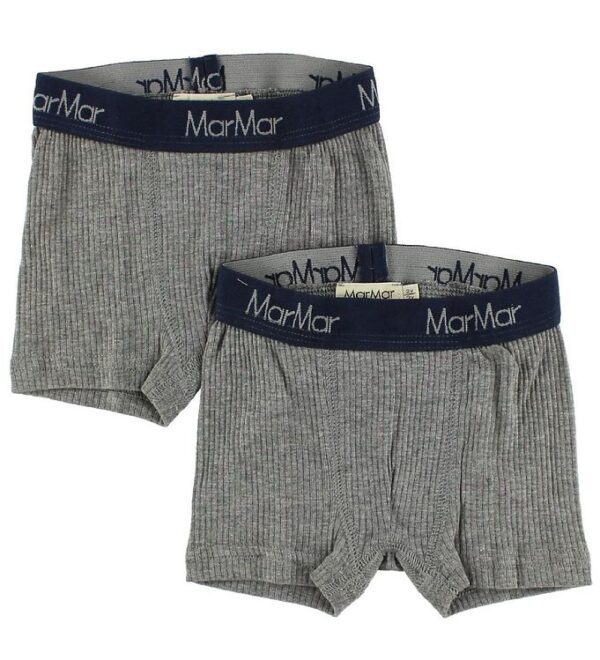 MarMar Boxershorts - 2-pak - Gråmeleret