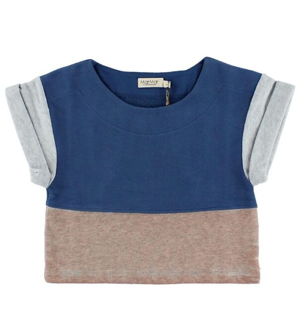 MarMar Crop Top - Tamara - Blå/Grå/Gl. Rosa - 5 år (110) - MarMar T-Shirt