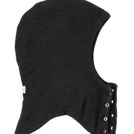 MarMar Elefanthue m. Knapper - Uld/Bomuld - 2-lags - Sort