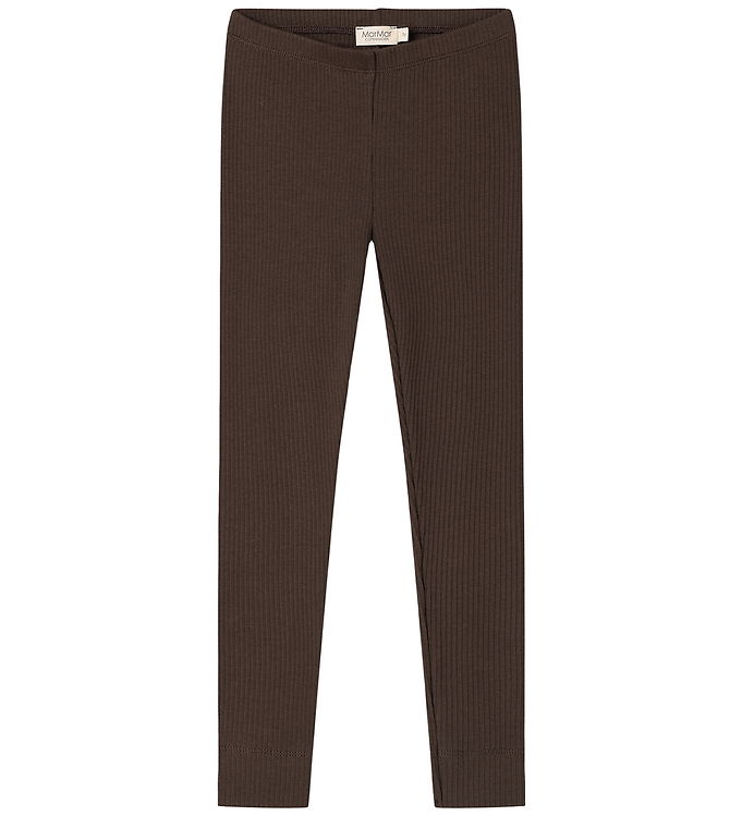 MarMar Leggings - Bomuld/Modal - Rib - Dark Roast