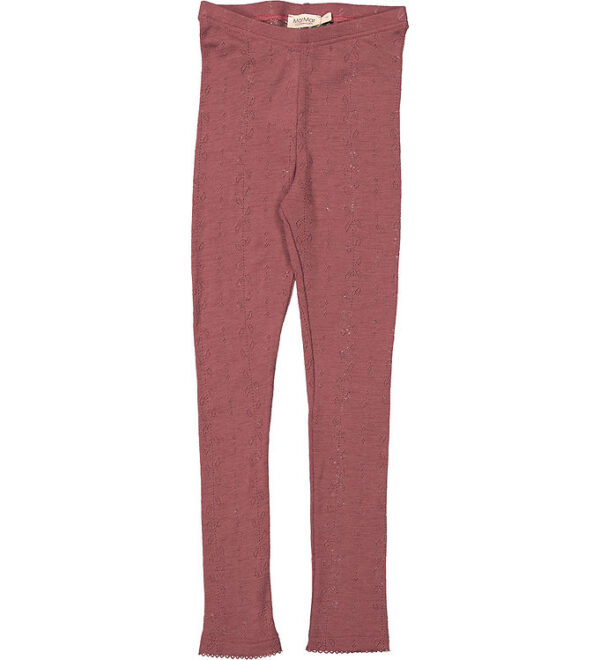 MarMar Leggings - Uld - Berry Blend m. Hulmønster