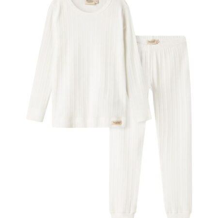 MarMar Nattøj - Gentle White m. Hulmønster
