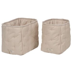 MarMar Pusleopbevaring Stofkasse - 25x20 cm - Grey Sand - OneSize - MarMar Kasse