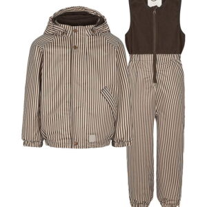 MarMar Regntøj m Fleece - PU - Obo - Brown Stripe