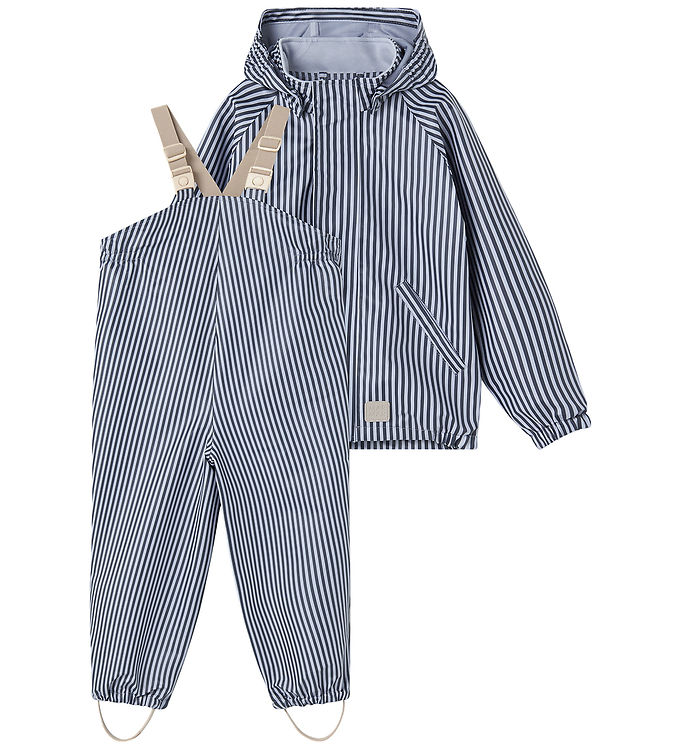MarMar Regntøj m. Seler - PU - Oddy - Blue Stripes