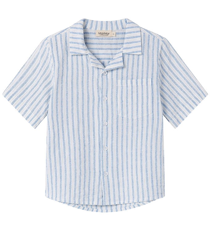 MarMar Skjorte K/Æ - Tage - Surf Blue Stripe