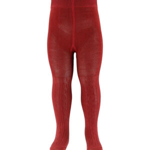 MarMar Strømpebukser - Cable - Hibiscus Red