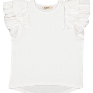 MarMar T-shirt - Modal - Tavora Frill - Gentle White