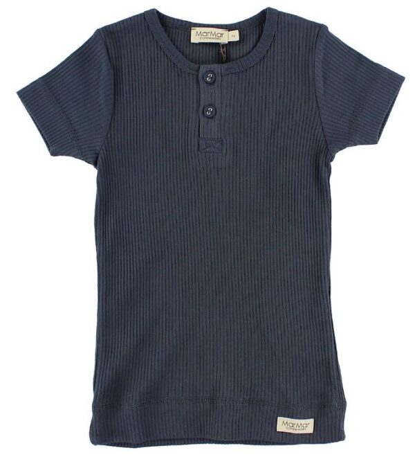 MarMar T-shirt - Rib - Modal - Navy - 1 år (80) - MarMar T-Shirt