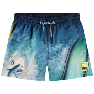 Molo Badeshorts - UV50+ - Niko - Surf Art Blue Chill