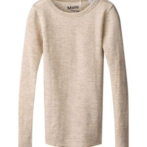 Molo Bluse - Merino Uld - Rihanna - Oatmeal Melange