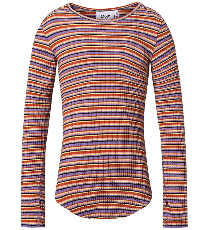 Molo Bluse - Rib - Rochelle - Purple Flame Stripe