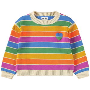 Molo Bluse - Strik - Gitty - Heart Rainbow