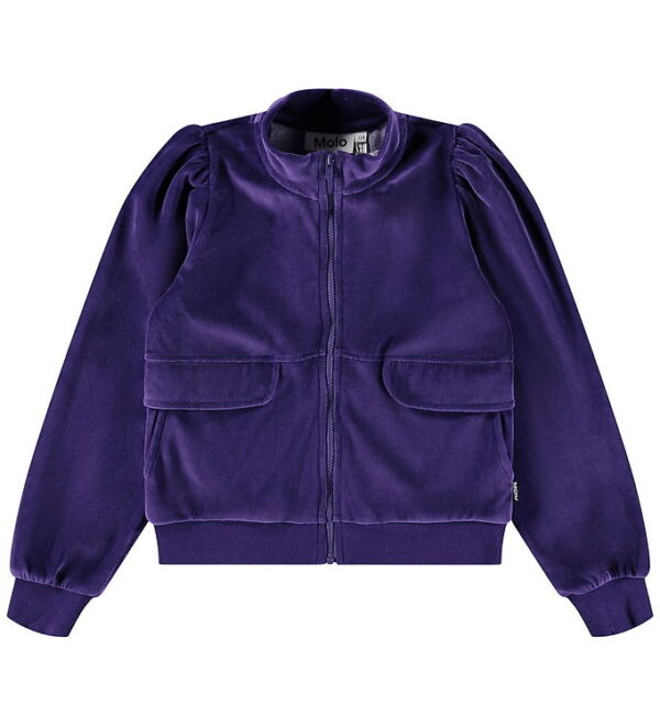 Molo Cardigan - Fløjl - Malika - Space Purple