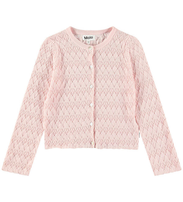 Molo Cardigan - Strik - Gigi - Charlotte Pink m. Hulmønster
