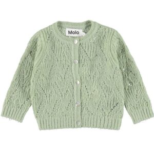 Molo Cardigan - Uld/Polyester - Gilli - Mint