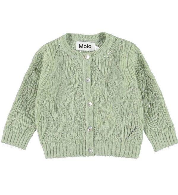 Molo Cardigan - Uld/Polyester - Gilli - Mint