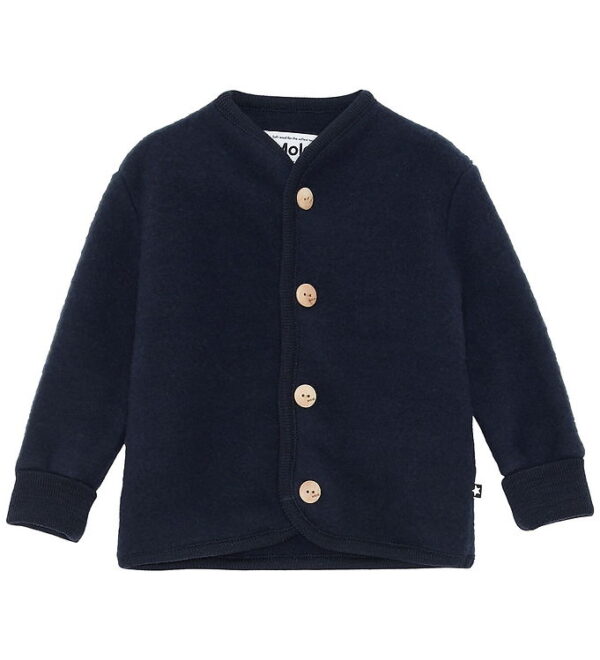 Molo Cardigan - Uldfleece - Umber - Dark Navy