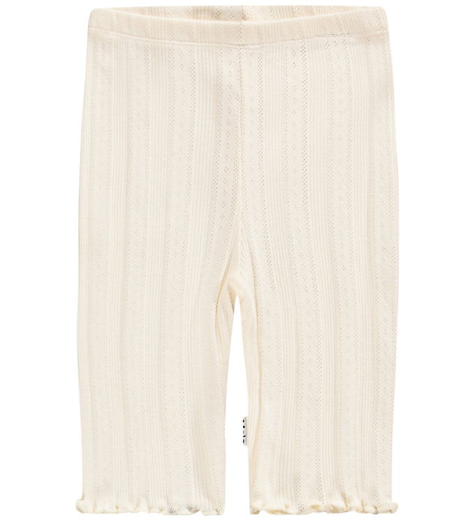 Molo Cykelshorts - Noella - Pearled Ivory m. Hulmønster