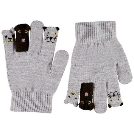 Molo Handsker - Strik - Kaapo - Grey Melange m. Dyr