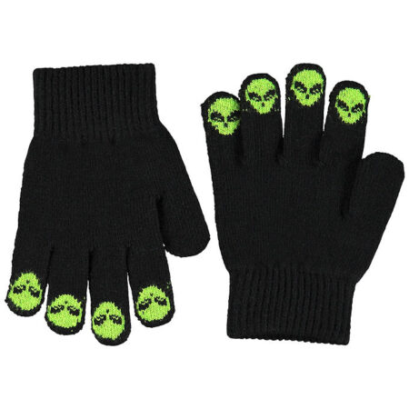 Molo Handsker - Strik - Kaapo - Sort m. Aliens