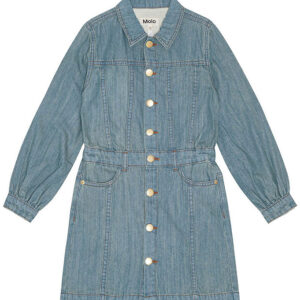 Molo Kjole - Chaya - Washed Denim Blue