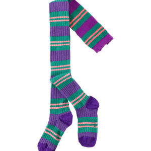 Molo Leggings - Stripy Tights - Purple Stripe