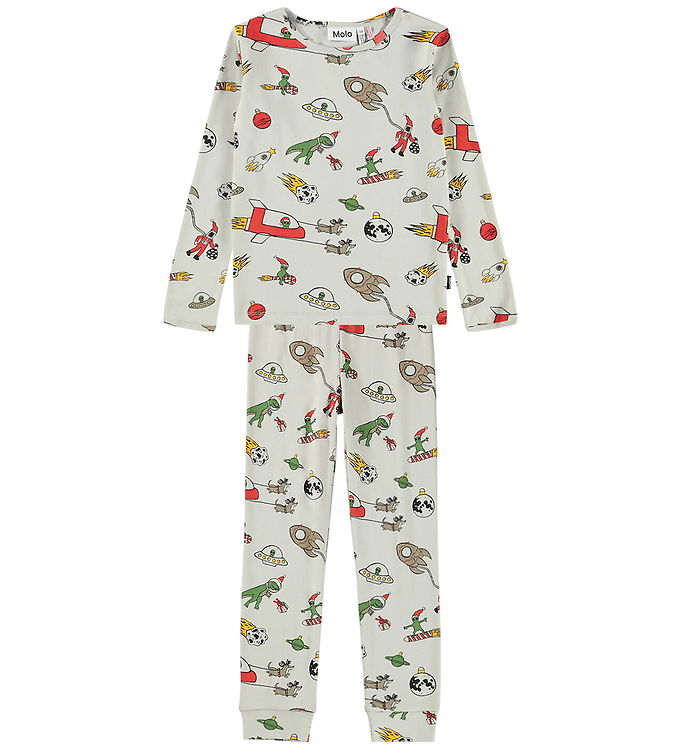 Molo Nattøj 2-delt - Lue - Spacy Nights