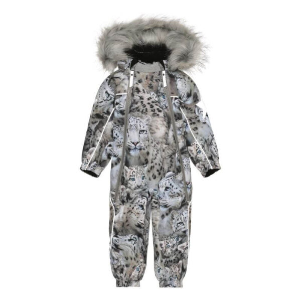 Molo - Pyxis Fur Flyverdragt - Snowy Leopards - 80