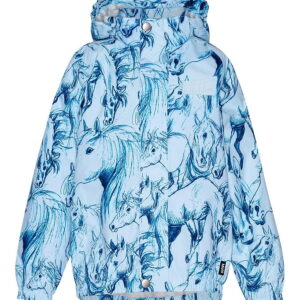 Molo Regnjakke - PE - Waiton - Sky Blue Horses
