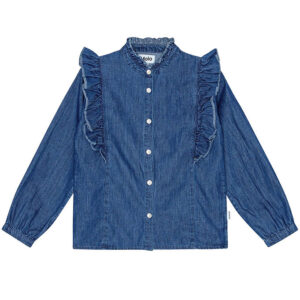 Molo Skjorte - Raphaella - Mid Blue Wash