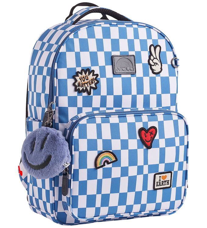 Molo Skoletaske - Mates - Blue Check