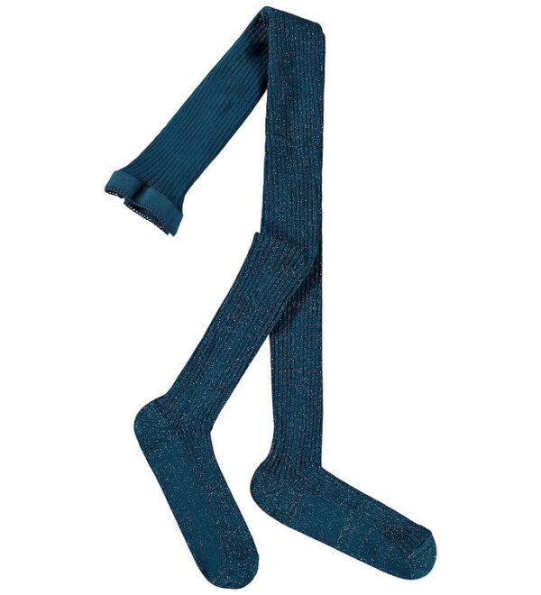 Molo Strømpebukser - Glitter Rib Tights - Cosmic Green